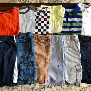 12-pc Boys Bundle 7-8 Polo, Abercrombie, Lacoste